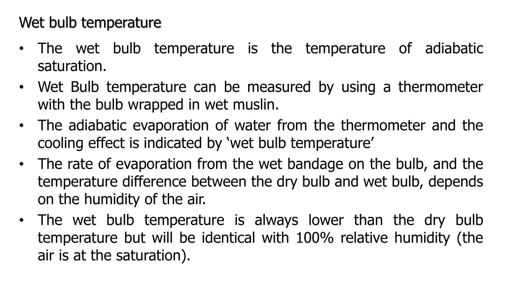 wet bulb temperature