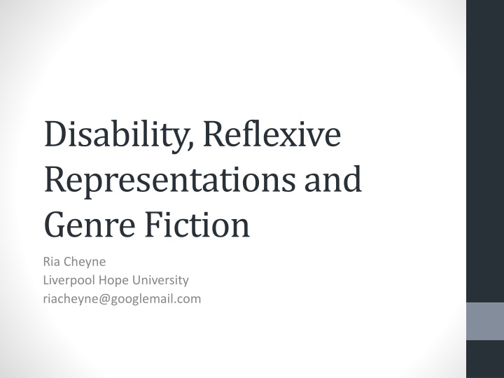 disability reflexive representations and genre