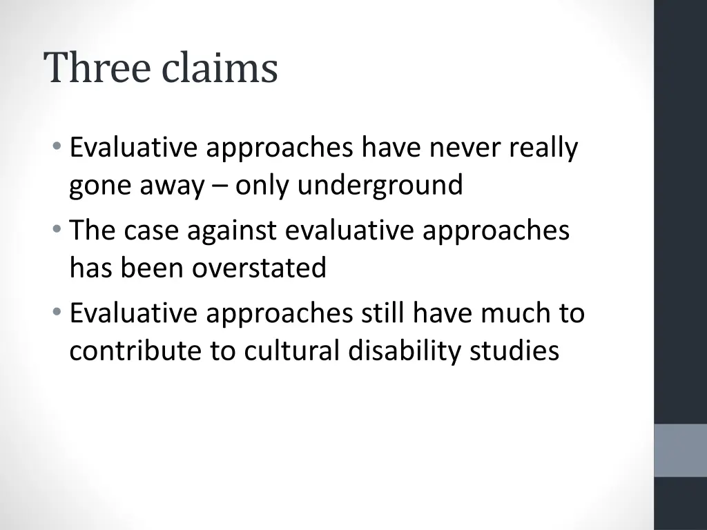 three claims