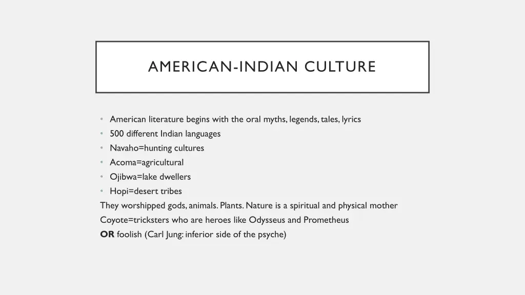 american indian culture