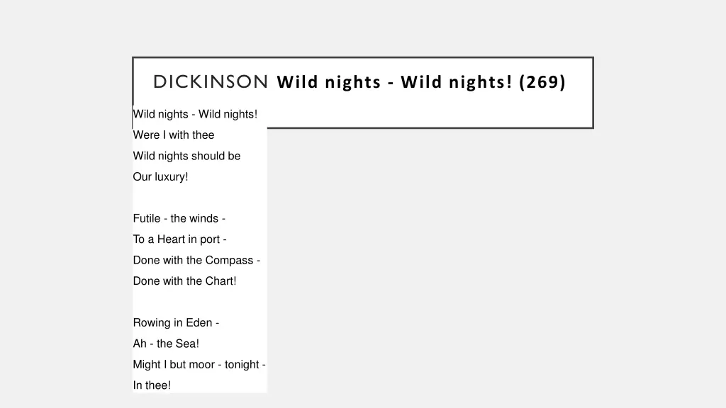 dickinson wild nights wild nights 269