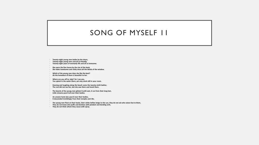 song of myself 11