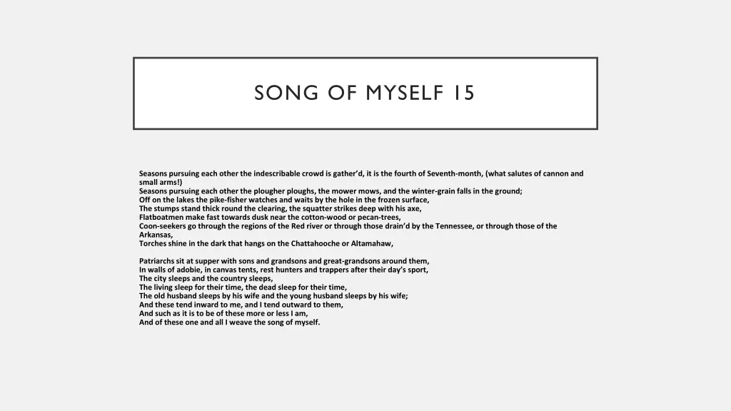 song of myself 15