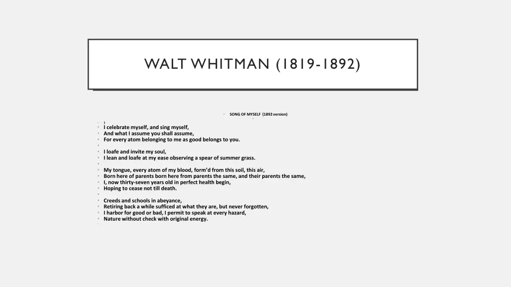 walt whitman walt whitman 1819 1892