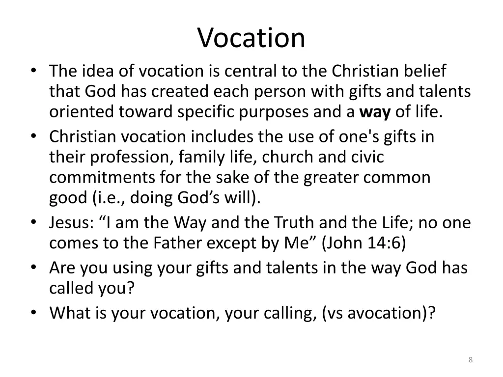 vocation