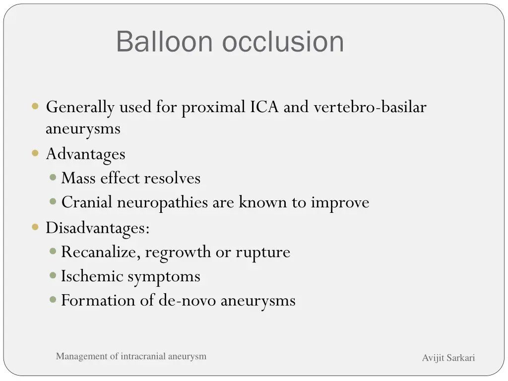 balloon occlusion