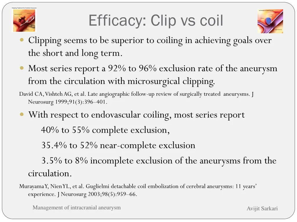 efficacy clip vs coil