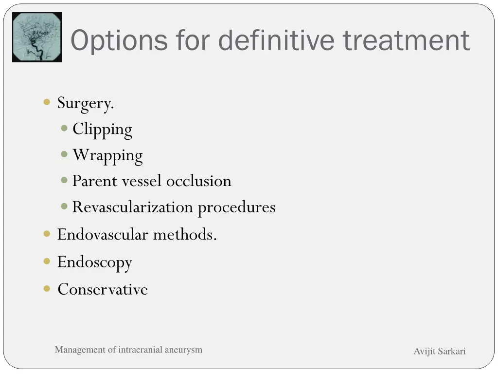 options for definitive treatment