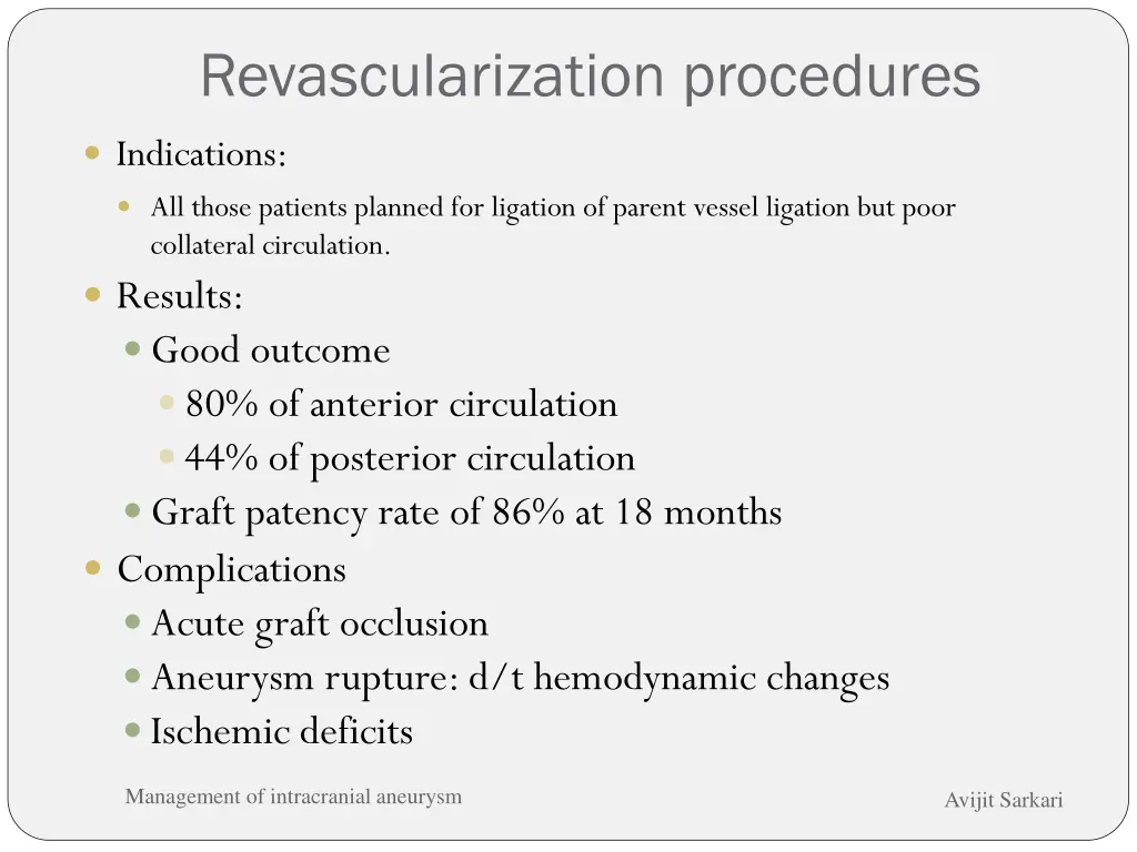 revascularization procedures