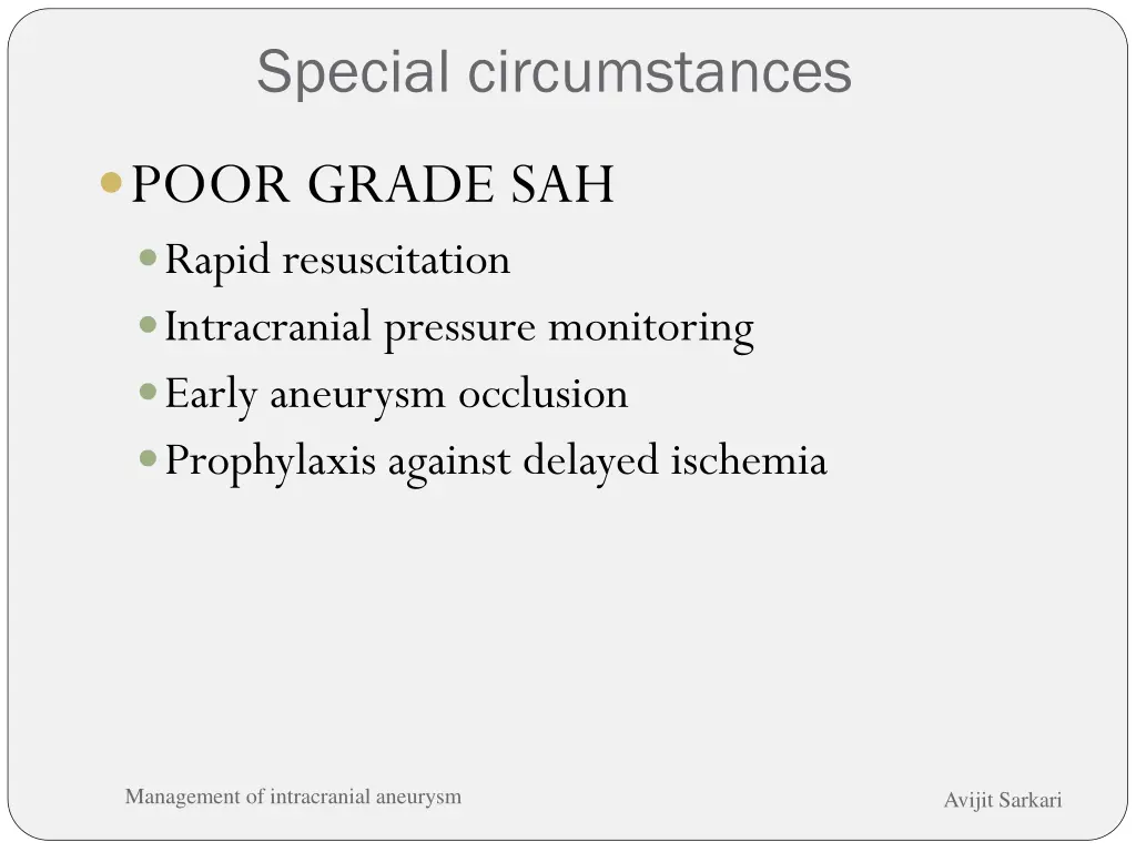 special circumstances