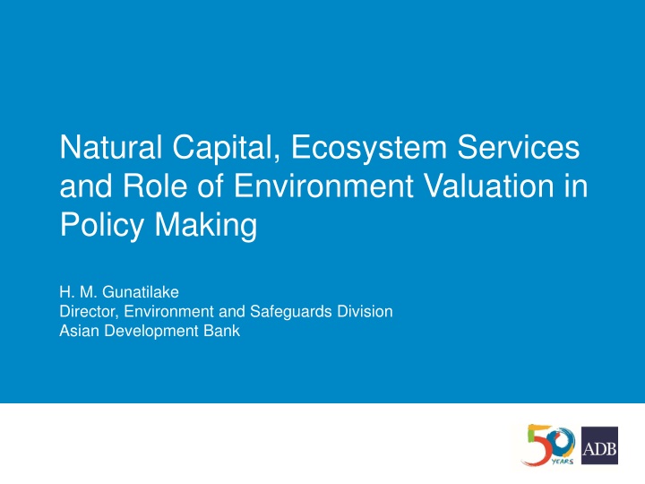 natural capital ecosystem services and role