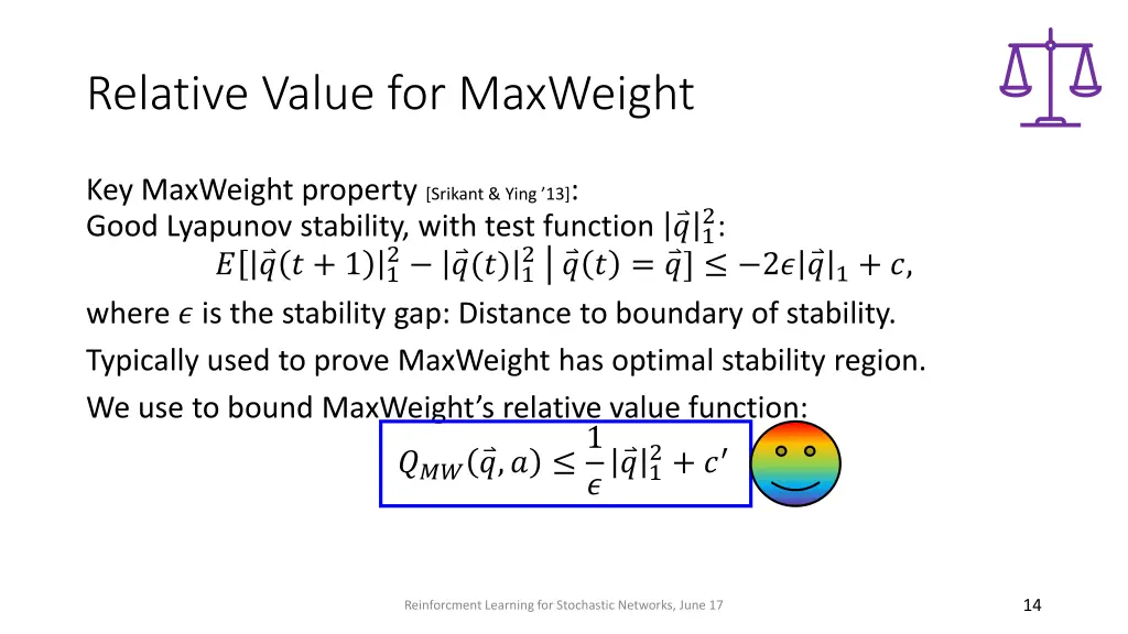 relative value for maxweight