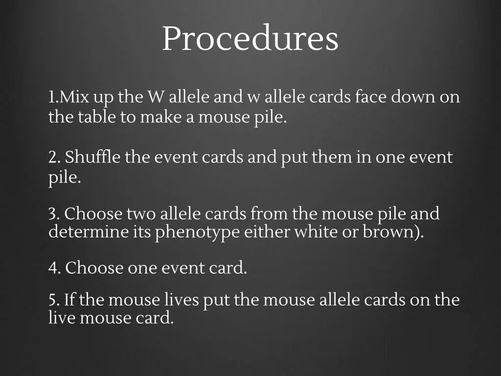 procedures