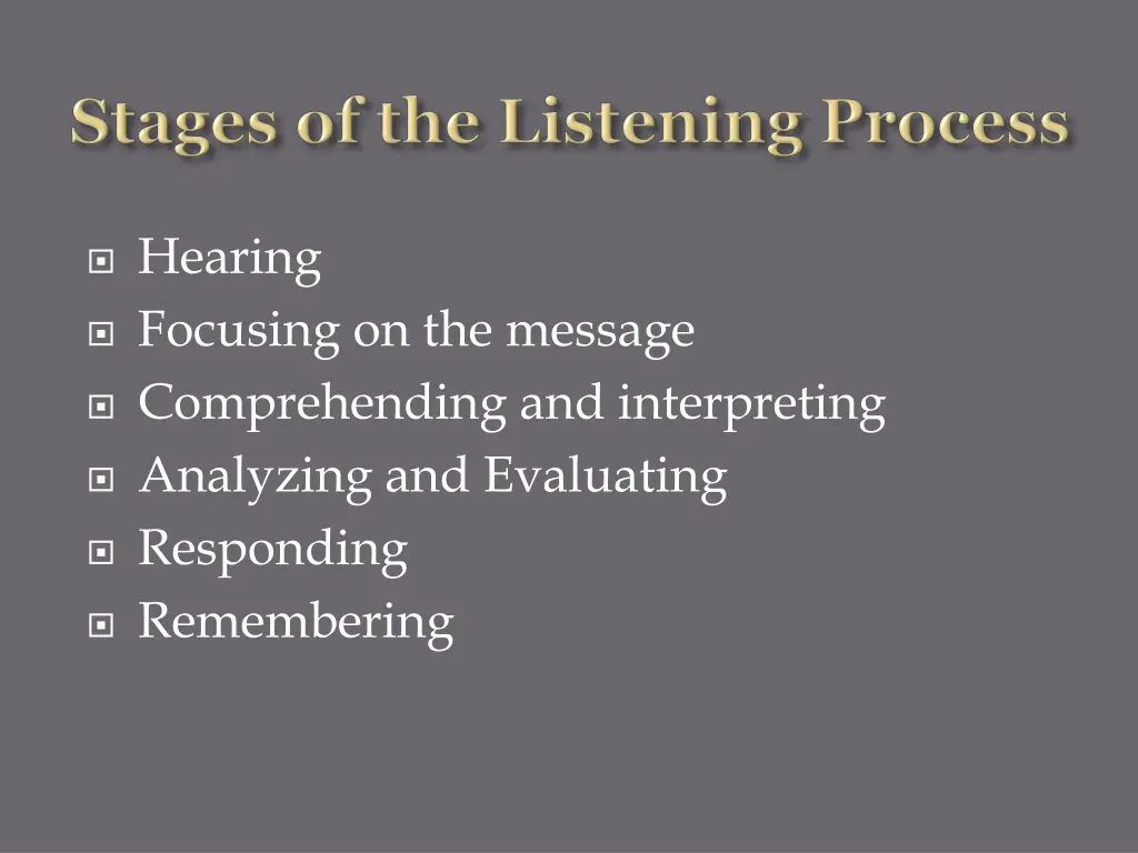 hearing focusing on the message comprehending