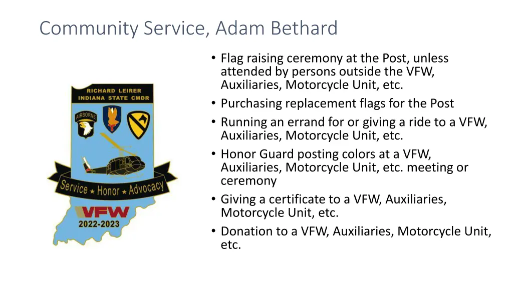 community service adam bethard 7