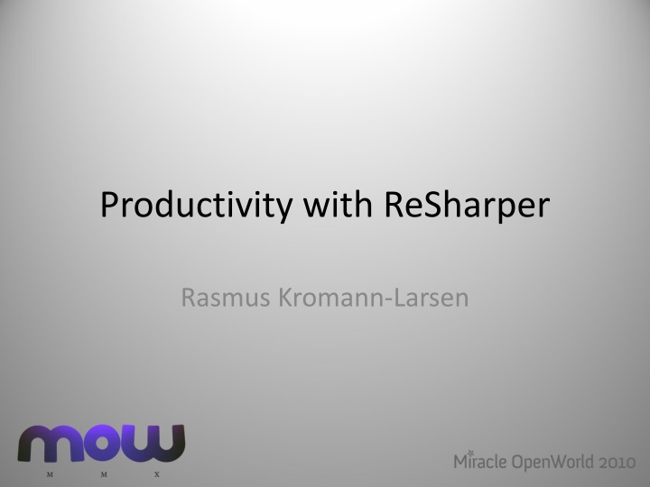 productivity with resharper