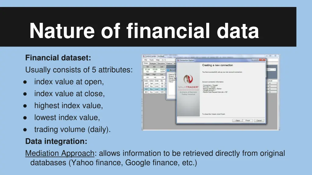 nature of financial data