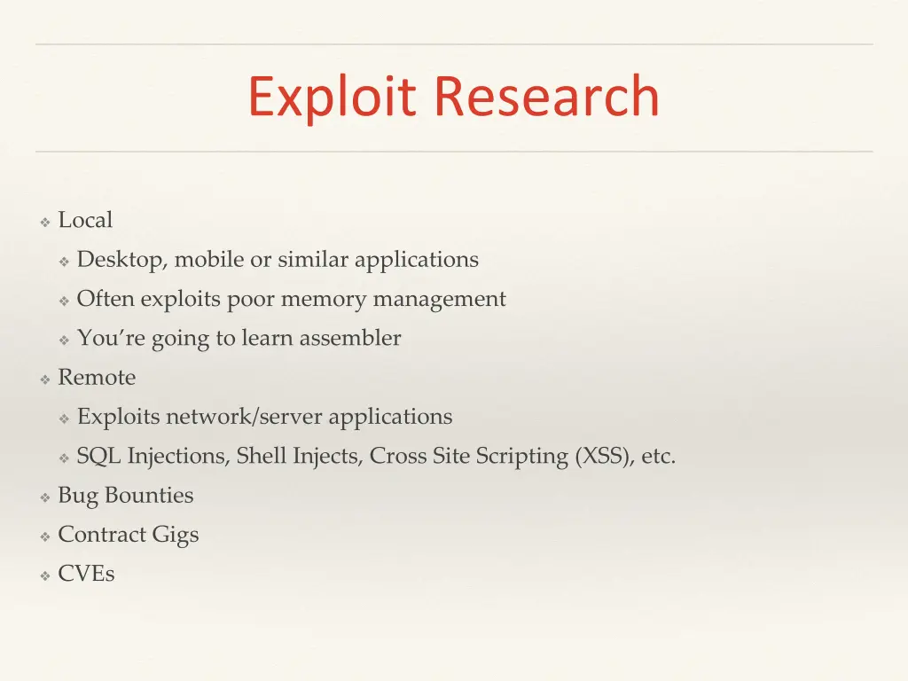 exploit research