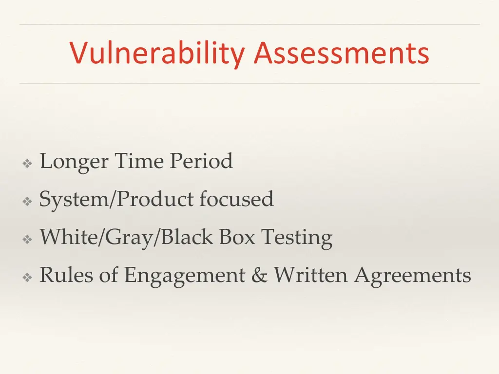 vulnerability assessments