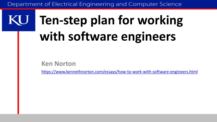 ten step plan for working with software engineers