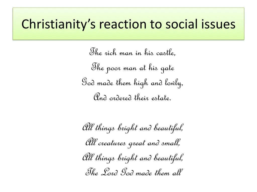 christianity s reaction to social issues