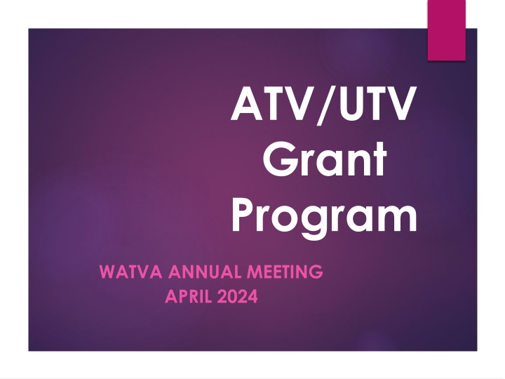 atv utv grant program