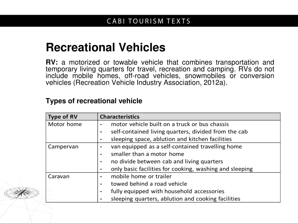 recreational vehicles