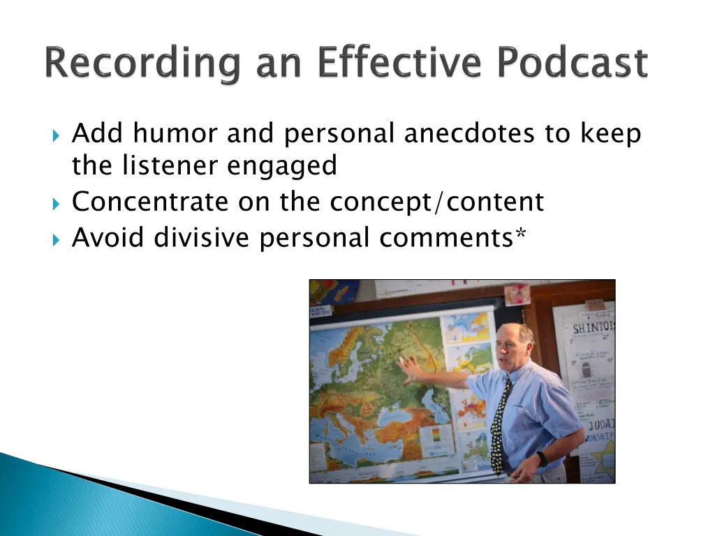 add humor and personal anecdotes to keep