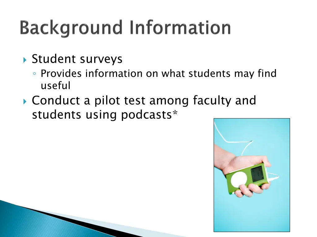 student surveys provides information on what