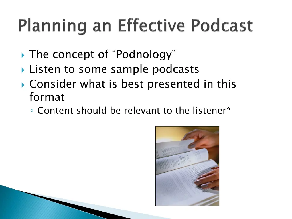 the concept of podnology listen to some sample