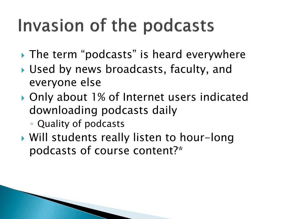 the term podcasts is heard everywhere used