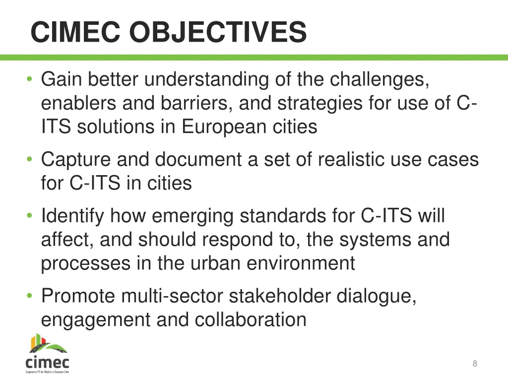 cimec objectives