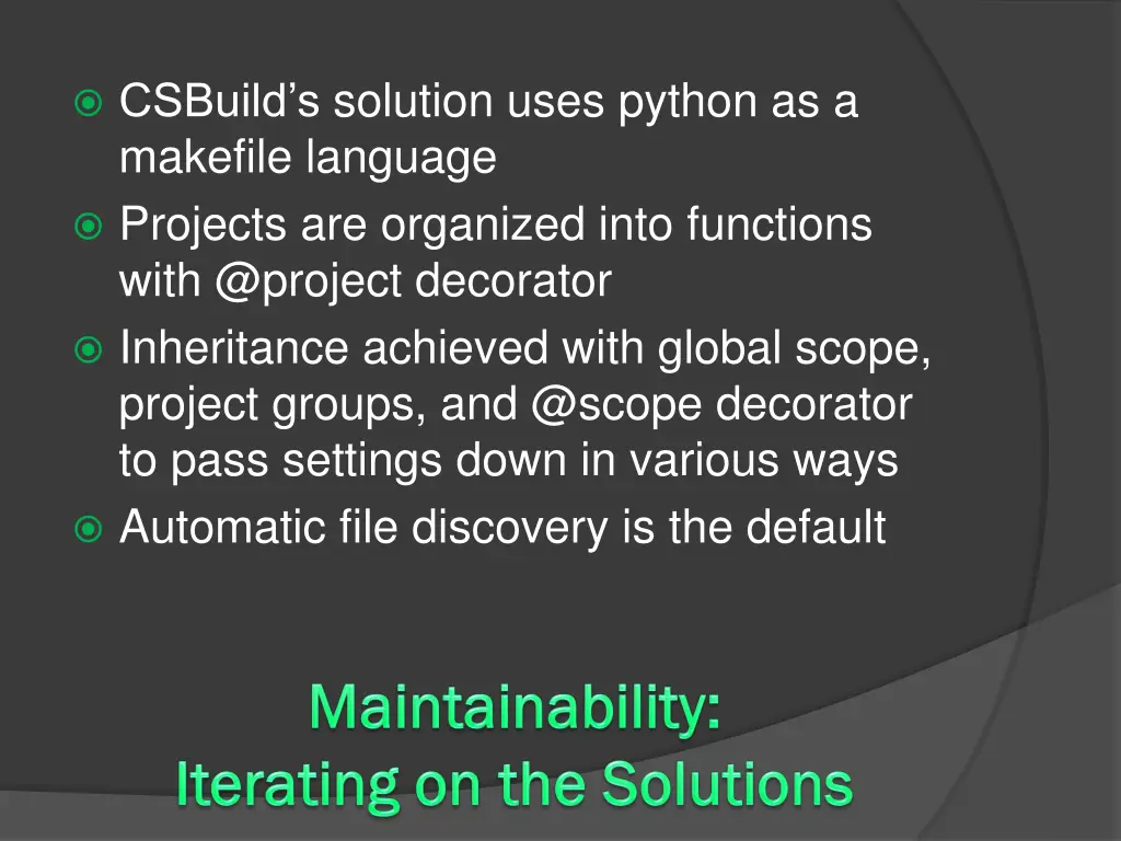 csbuild s solution uses python as a makefile