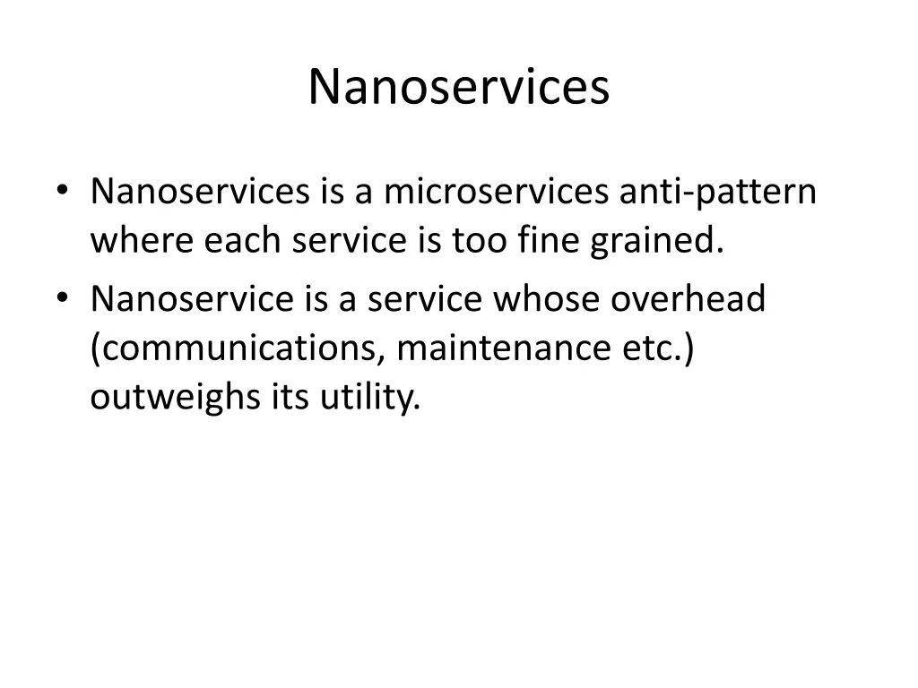 nanoservices