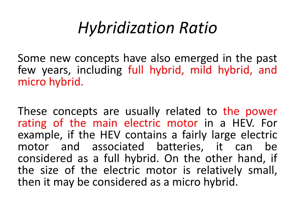 hybridization ratio