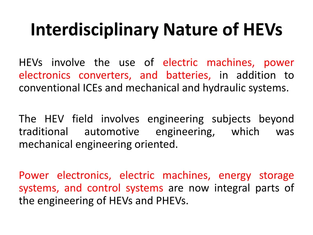 interdisciplinary nature of hevs