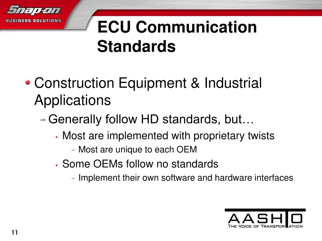 ecu communication standards 2