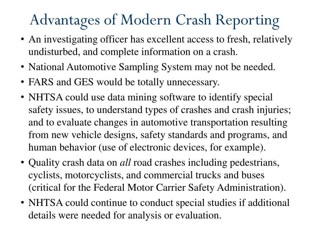 advantages of modern crash reporting