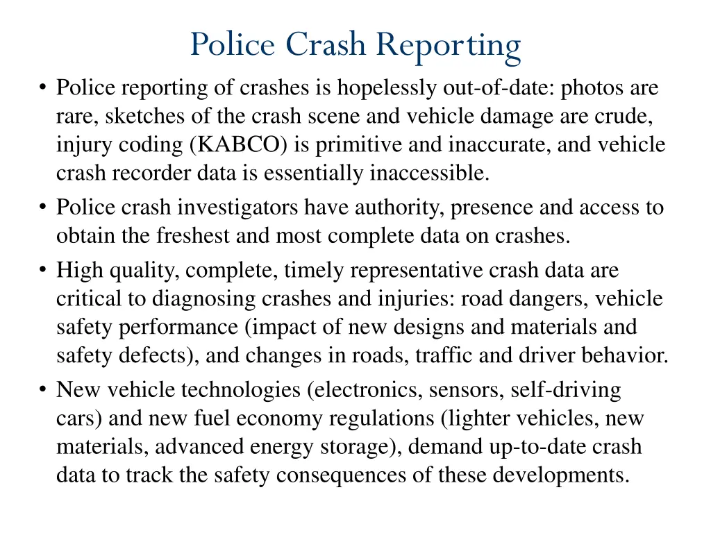 police crash reporting police reporting