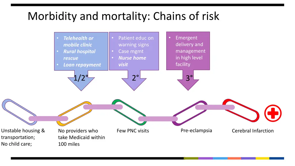 morbidity and mortality chains of risk 12