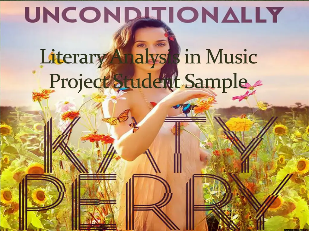 literary analysis in music project student sample