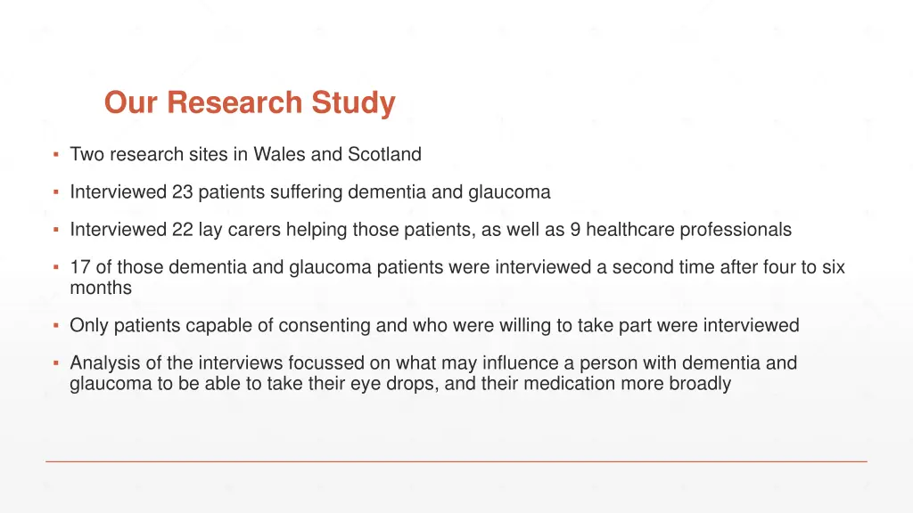 our research study