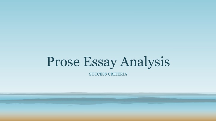 prose essay analysis