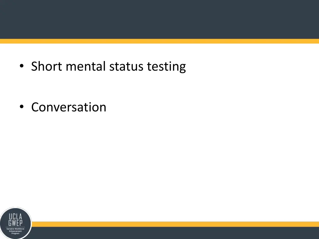 short mental status testing