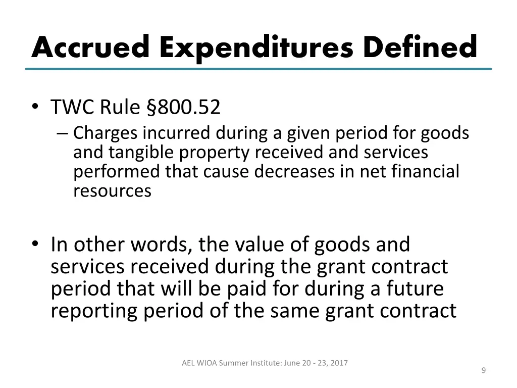 accrued expenditures defined