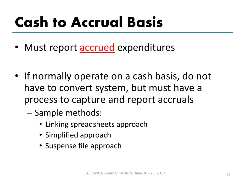 cash to accrual basis