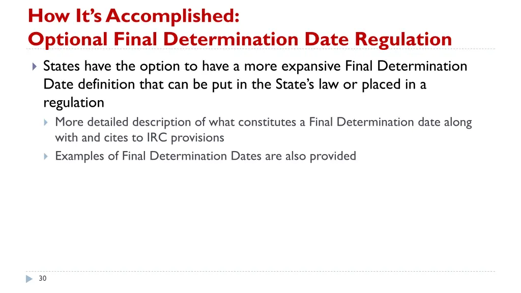 how it s accomplished optional final