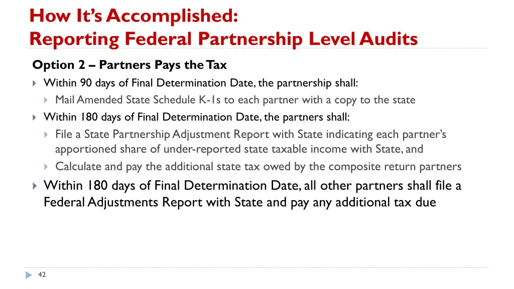 how it s accomplished reporting federal 3