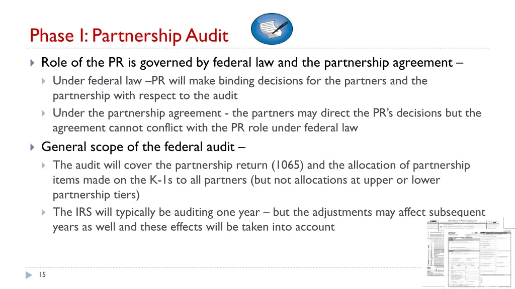 phase i partnership audit