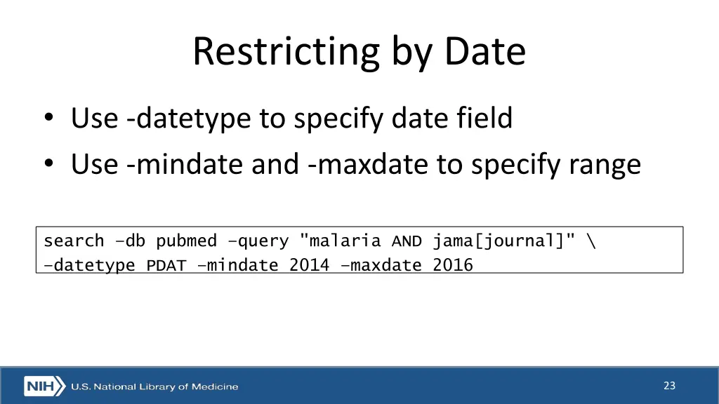 restricting by date